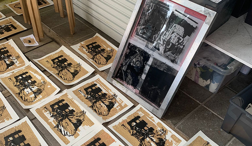 Zeefdruk proces - Olivier Otten - Gaza '24